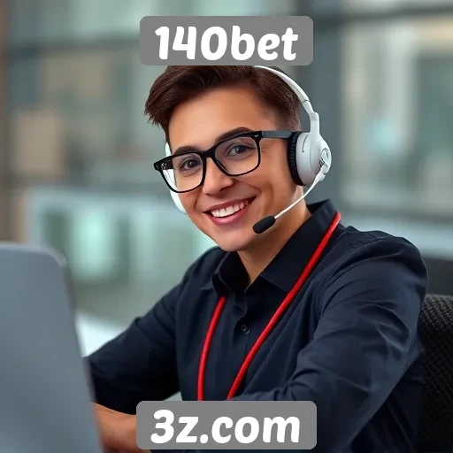 Interação com suporte ao cliente no 140bet